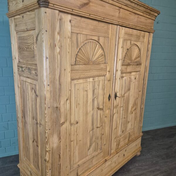 Wardrobe Biedermeier 1840 Pine - Image 3