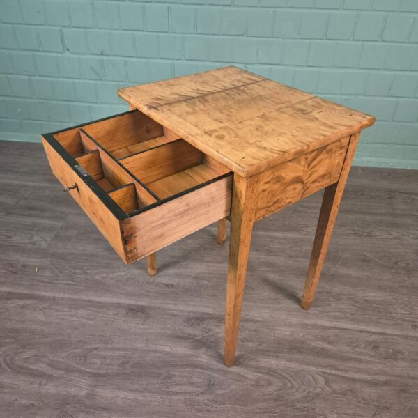 Sewing Table Biedermeier 1820 Birch Wood - Image 9