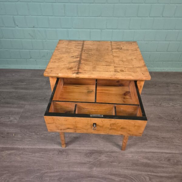 Sewing Table Biedermeier 1820 Birch Wood - Image 8