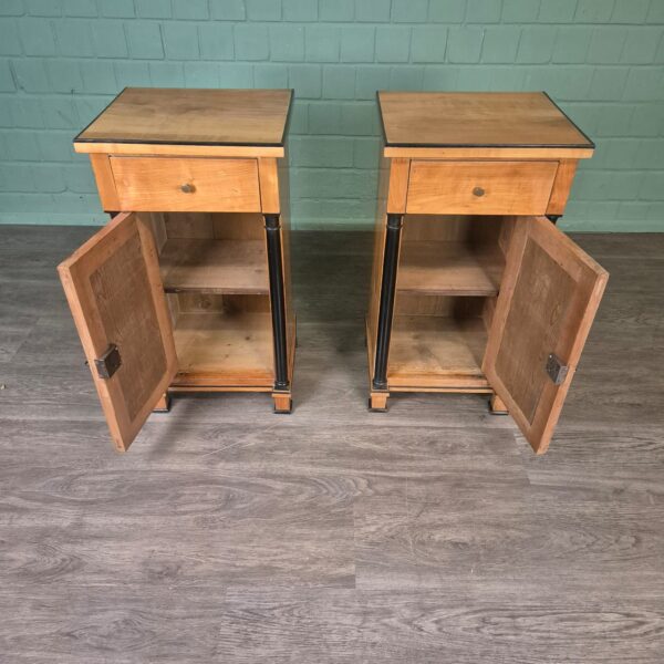 Set Nightstands Biedermeier 1820 Cherry Wood - Image 12
