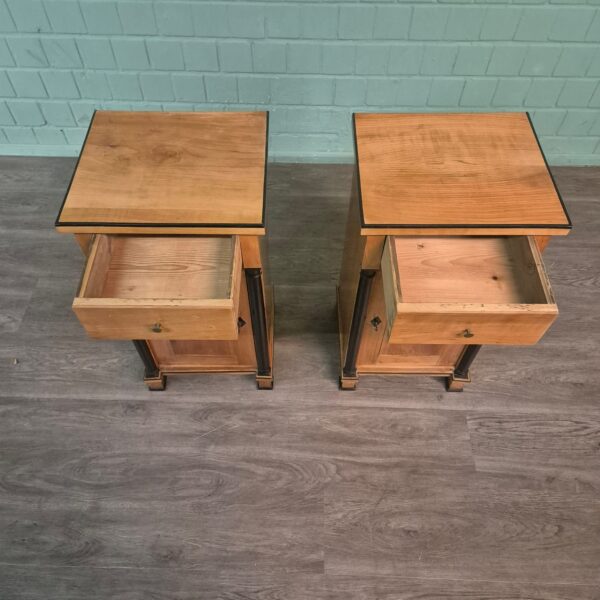 Set Nightstands Biedermeier 1820 Cherry Wood - Image 16