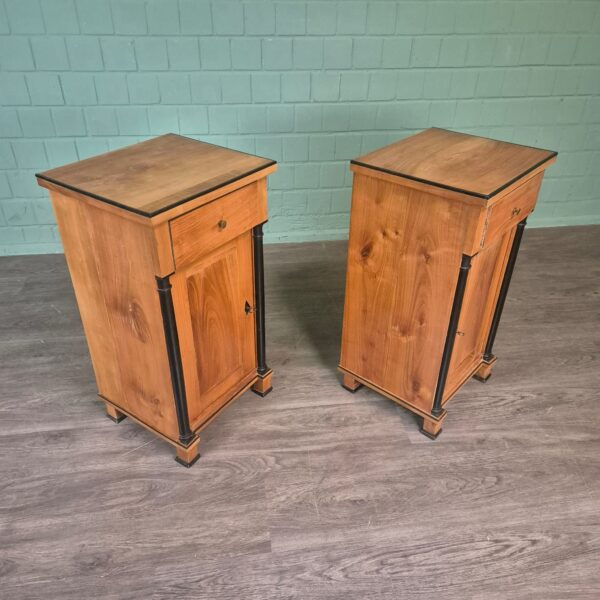 Set Nightstands Biedermeier 1820 Cherry Wood - Image 3
