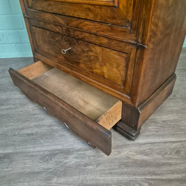 Display Cabinet Late Biedermeier 1850 Walnut - Image 13