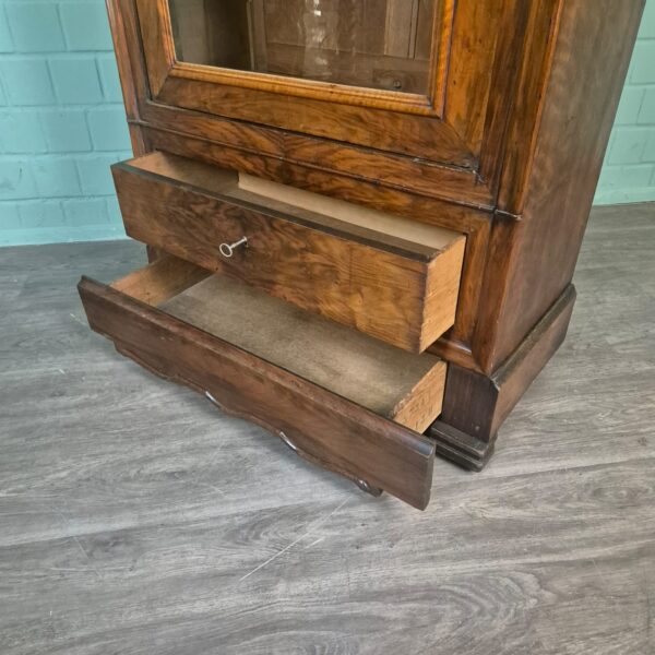 Display Cabinet Late Biedermeier 1850 Walnut - Image 12