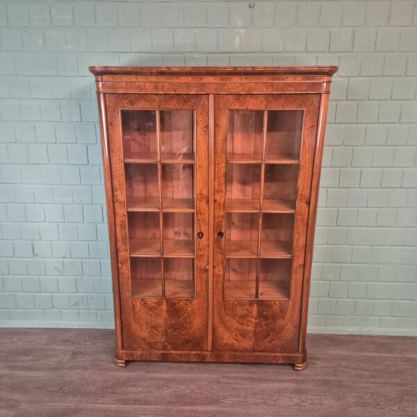 Display Cabinet Biedermeier 1830 Walnut - Image 2