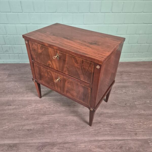 Chest of Drawers Biedermeier 1840 Mahogany - Image 4