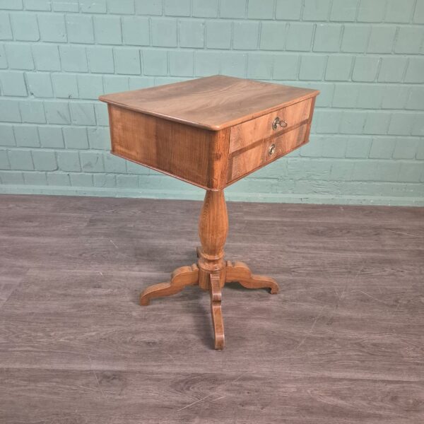 Sewing Table Biedermeier 1850 Ash Wood