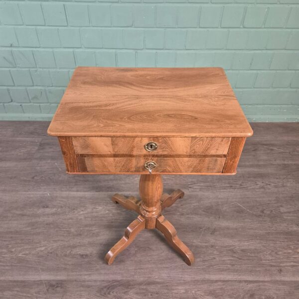 Sewing Table Biedermeier 1850 Ash Wood - Image 2