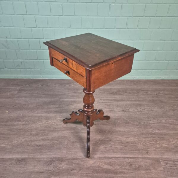Sewing Table Louis Philippe 1870 Walnut - Image 2