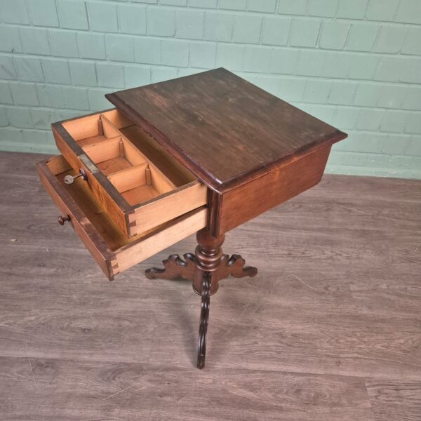 Sewing Table Louis Philippe 1870 Walnut - Image 6