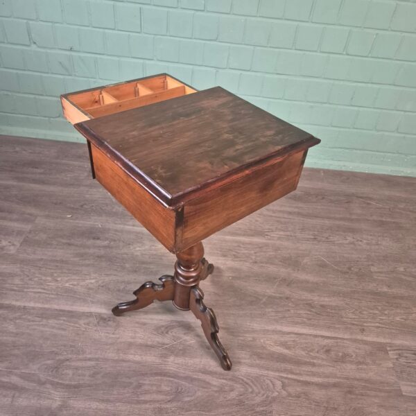 Sewing Table Louis Philippe 1870 Walnut - Image 7