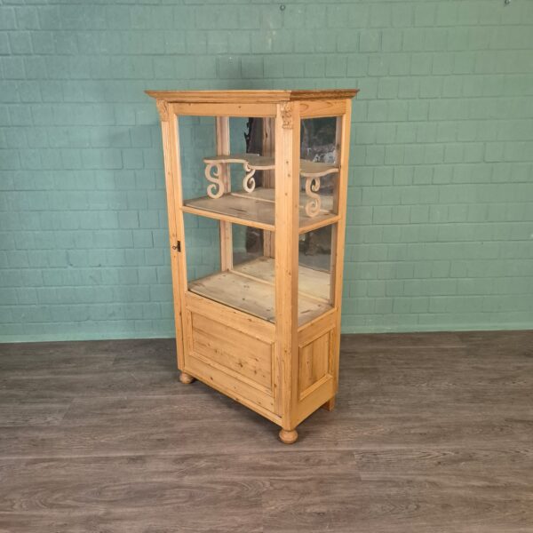 Display Cabinet Gründerzeit 1880 Pine - Image 4