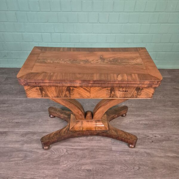 Folding Table Biedermeier 1820 Mahogany - Image 4