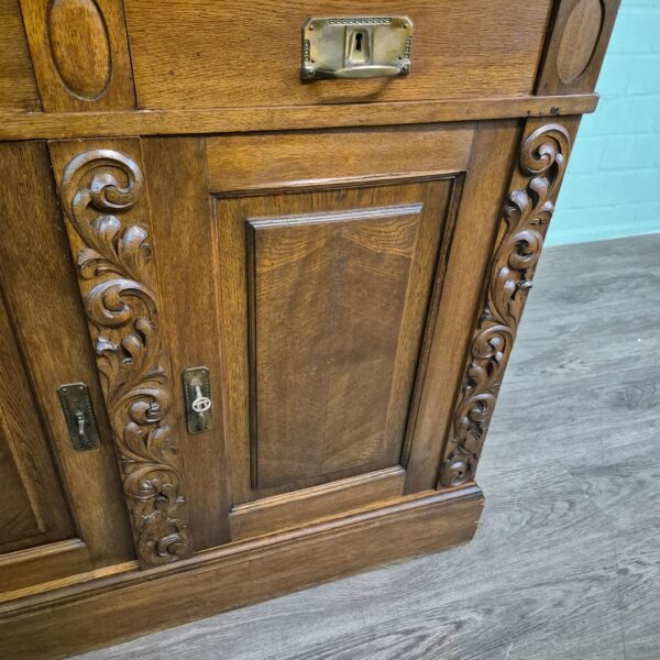 Kitchen Cabinet Jugendstil 1910 Oak - Image 7