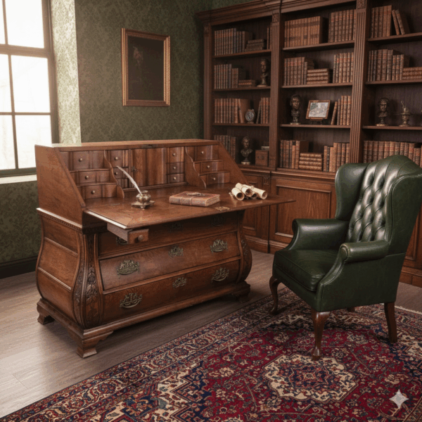 Secretary Baroque 1770 Oak - Image 2