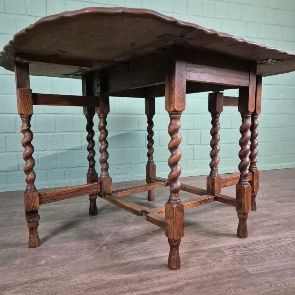 Folding Table Jugendstil 1920 Oak - Image 11