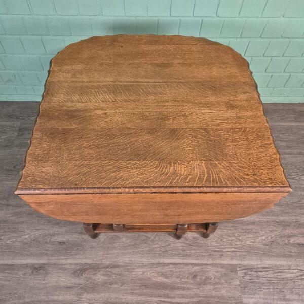 Folding Table Jugendstil 1920 Oak - Image 9