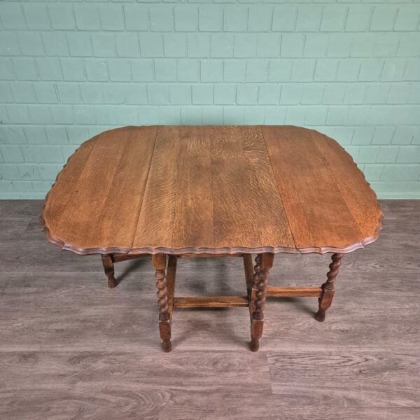 Folding Table Jugendstil 1920 Oak - Image 8