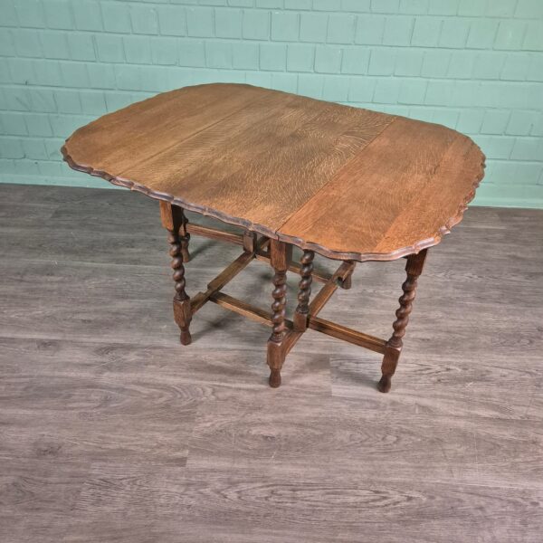 Folding Table Jugendstil 1920 Oak - Image 7