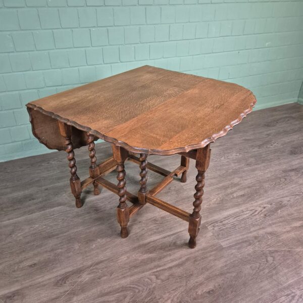 Folding Table Jugendstil 1920 Oak - Image 6
