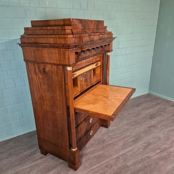 Secretary Biedermeier 1810 Mahogany - Image 4