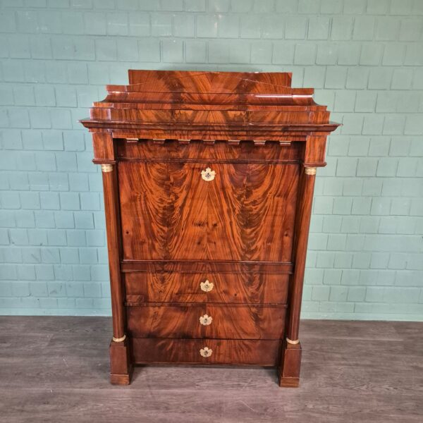 Secretary Biedermeier 1810 Mahogany - Image 3