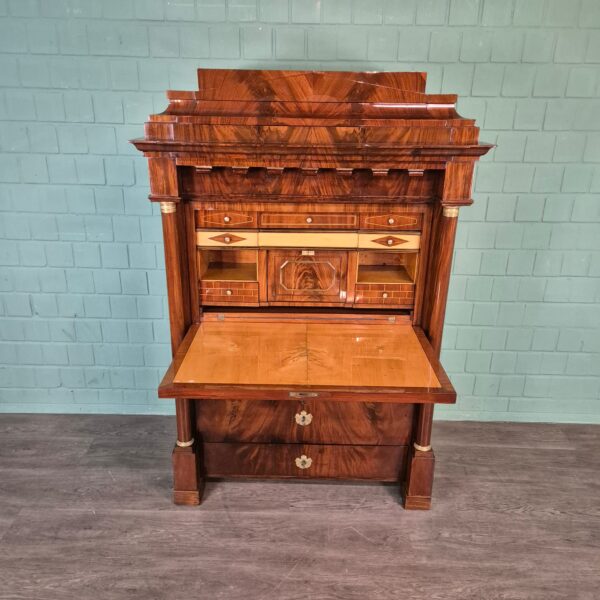 Secretary Biedermeier 1810 Mahogany - Image 7