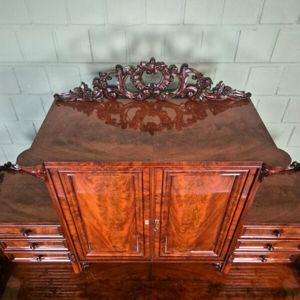 Desk Historicism 1870 Mahogany - Image 5