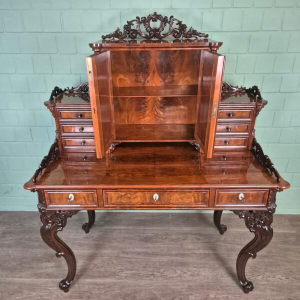 Desk Historicism 1870 Mahogany - Image 10