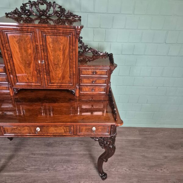 Desk Historicism 1870 Mahogany - Image 6
