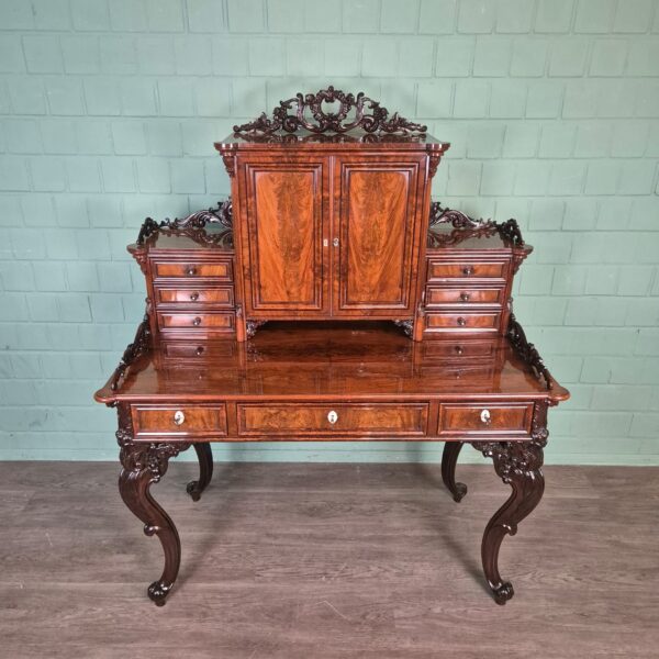 Desk Historicism 1870 Mahogany - Image 3