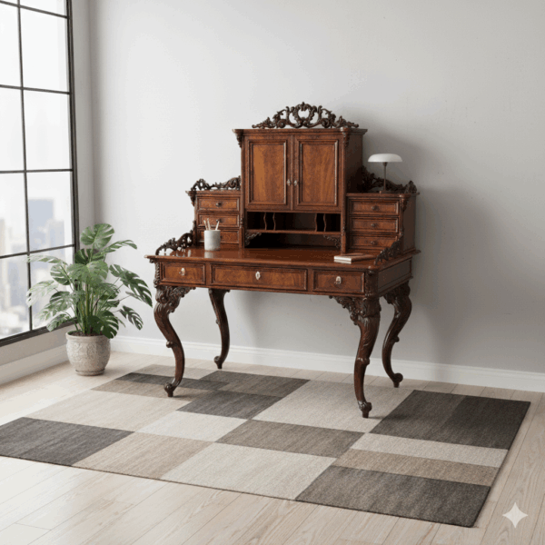 Desk Historicism 1870 Mahogany - Image 2