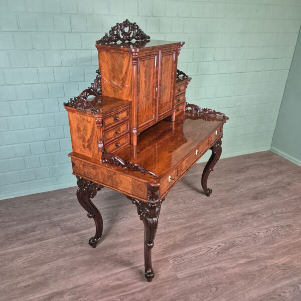 Desk Historicism 1870 Mahogany - Image 4