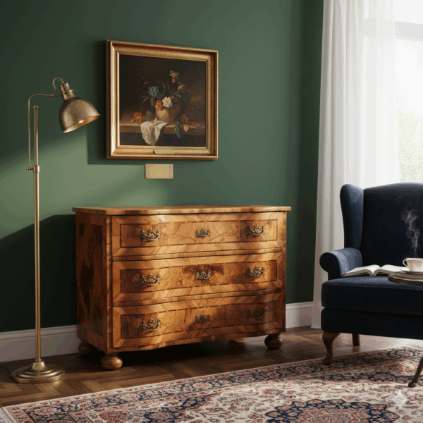 Chest of Drawers Baroque 1780 Walnut - Image 2