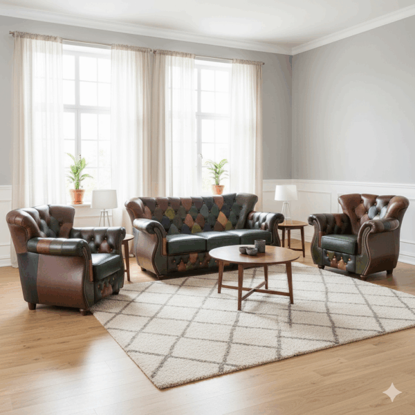 Chesterfield Sofa Jungle 3-1-1 Leather - Image 2
