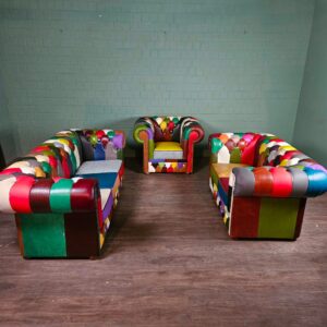 Chesterfield Sofa Model Carnival 3-2-1 Leder