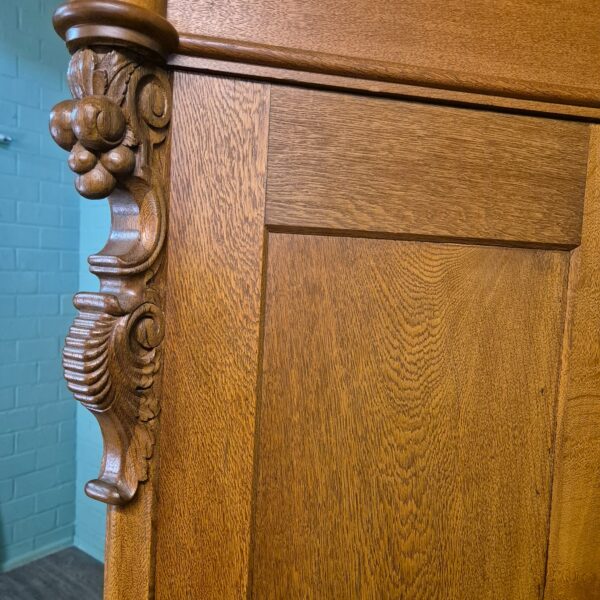 Wardrobe Biedermeier 1840 Oak - Image 7