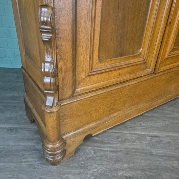Wardrobe Biedermeier 1840 Oak - Image 8