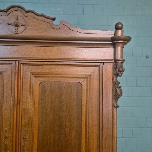 Wardrobe Biedermeier 1840 Oak - Image 12