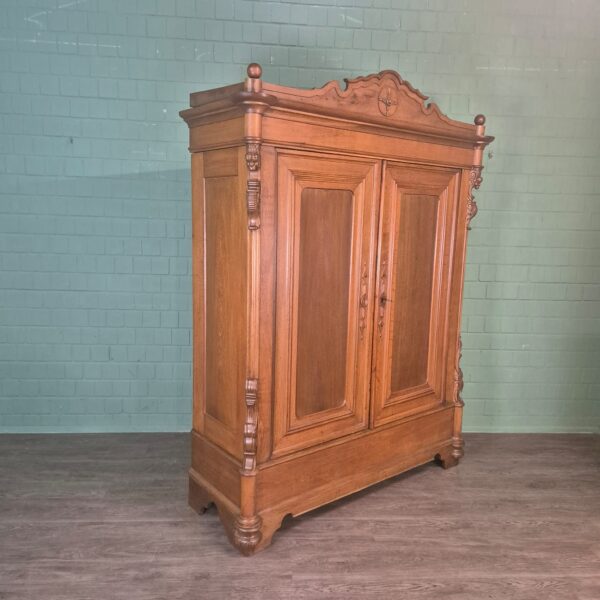 Wardrobe Biedermeier 1840 Oak - Image 3