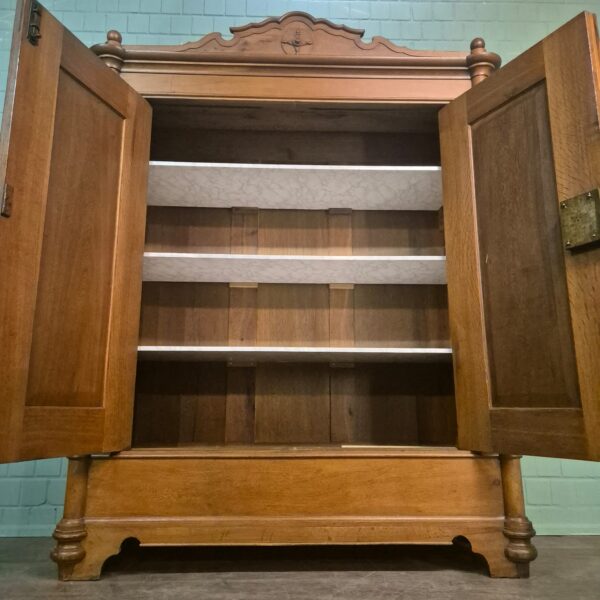 Wardrobe Biedermeier 1840 Oak - Image 17