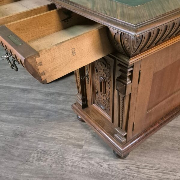 Desk Gründerzeit 1880 Walnut - Image 12