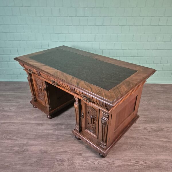 Desk Gründerzeit 1880 Walnut - Image 4