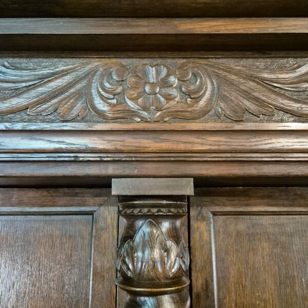 Wardrobe Neo-baroque 1910 Oak - Image 10