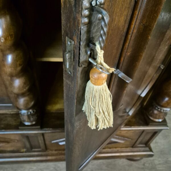 Wardrobe Neo-baroque 1910 Oak - Image 15