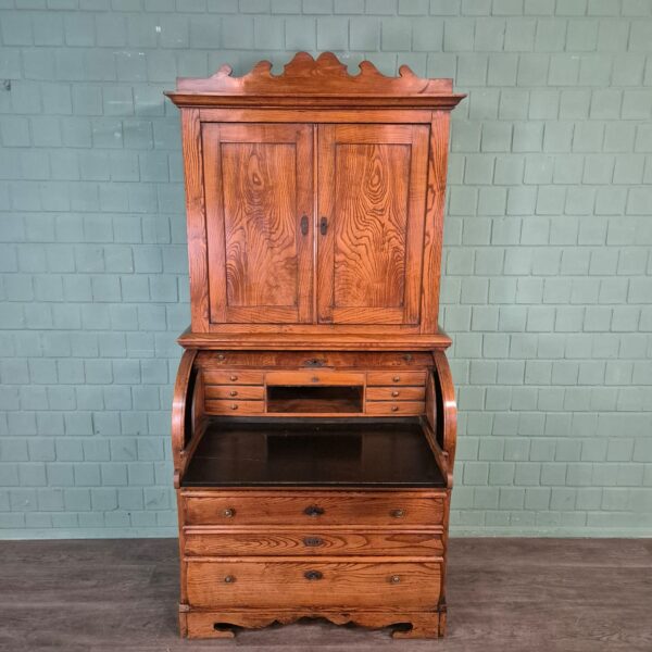 Secretary Biedermeier 1850 Ash Wood - Image 11