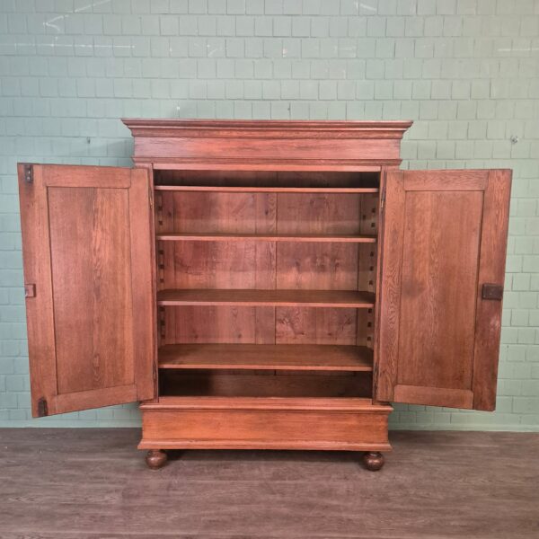 Wardrobe Biedermeier 1840 Oak - Image 11