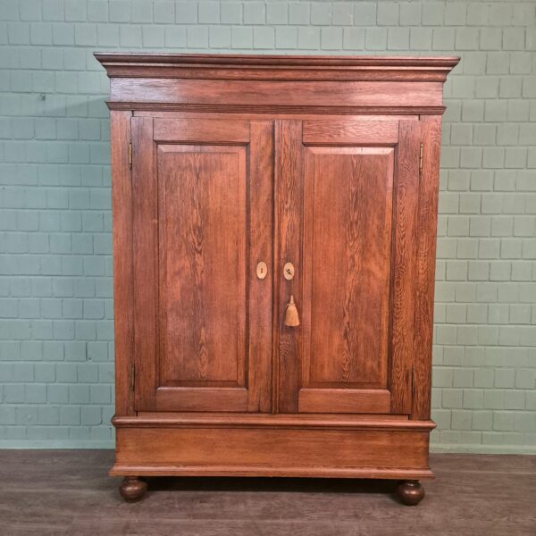 Wardrobe Biedermeier 1840 Oak - Image 5