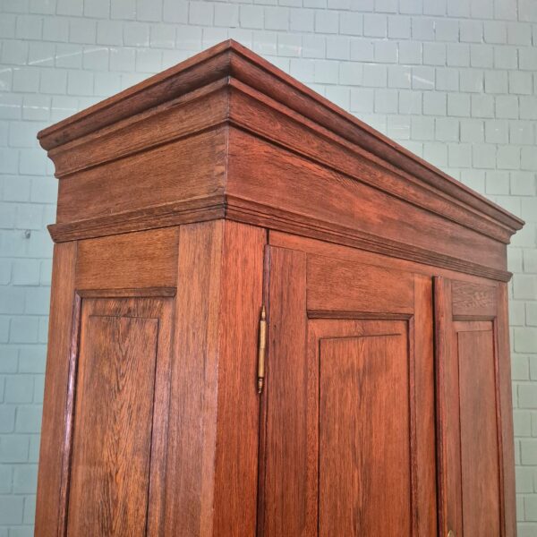 Wardrobe Biedermeier 1840 Oak - Image 7