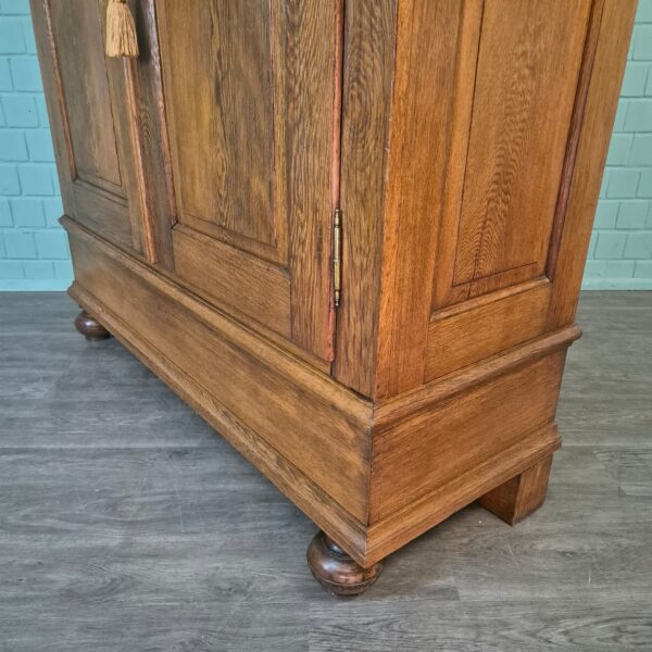 Wardrobe Biedermeier 1840 Oak - Image 9